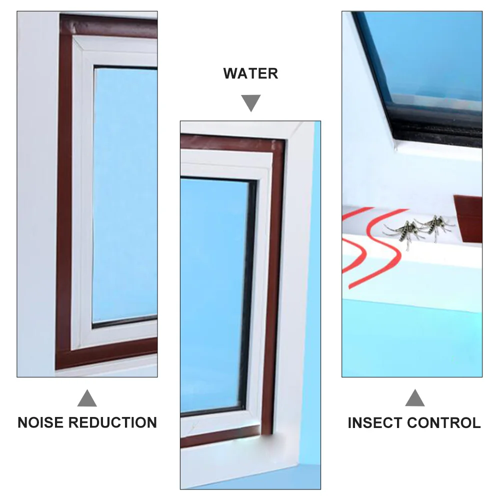 

Sealing Strip for Home Doors Windows 1 Roll Wear Resistant Easy to Apply No Glue Damage Flexible Silica Gel Material