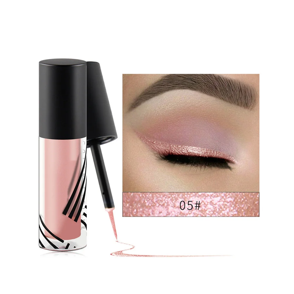 6 stuks kleurrijke glitter vloeibare eyeliner glanzende oogschaduw voor vrouwen stereo langdurige ademende formule perfect cadeau