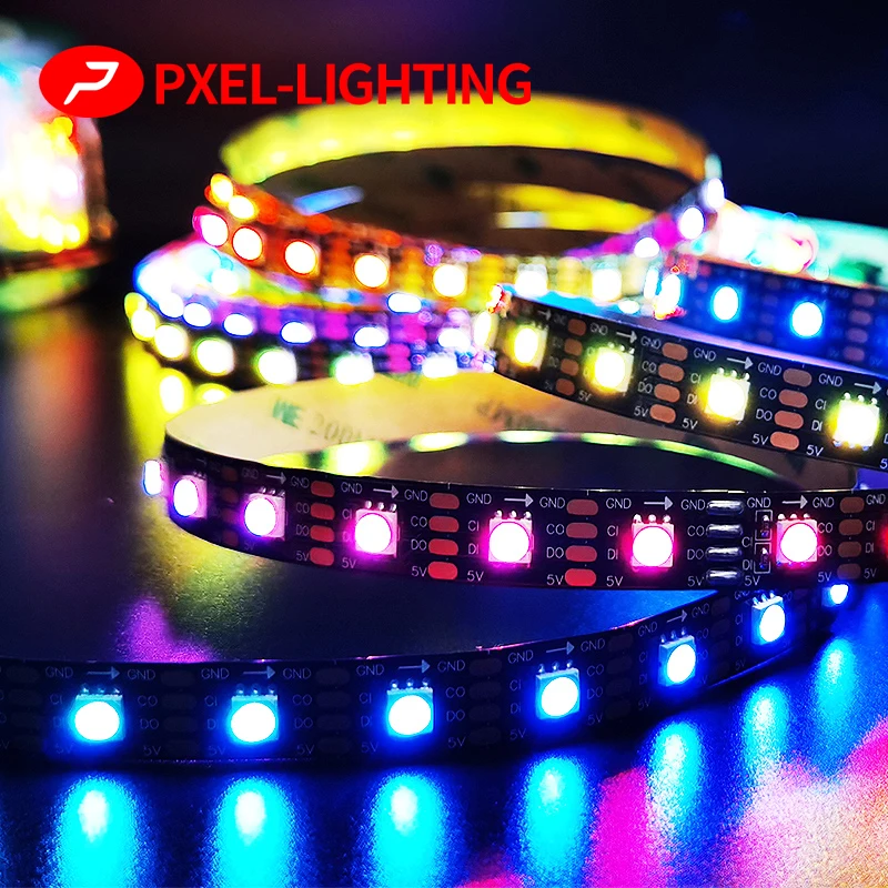 

SK9822 RGB LED strip similar to APA102 SPI LED data and clock individually addressable programmable DC5V 30/60/144LED Strips