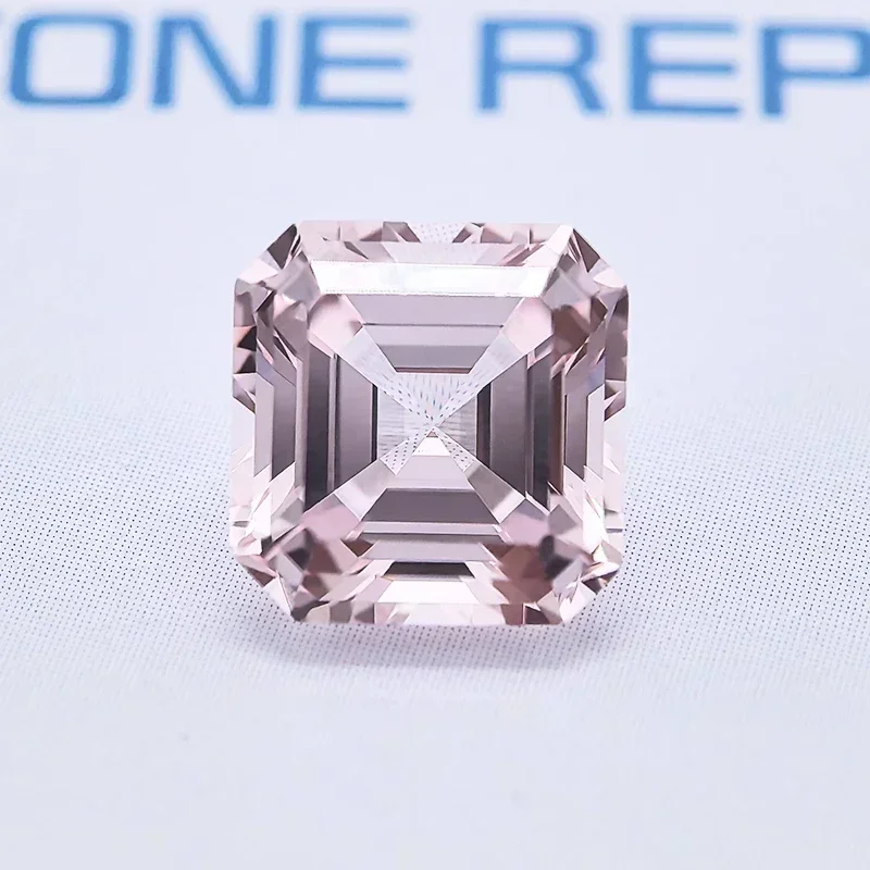 مختبر نمت الياقوت Asscher قطع مورغان الوردي VVS1 سحر الأحجار الكريمة لتقوم بها بنفسك مواد صنع المجوهرات المتقدمة اختيار AGLCe