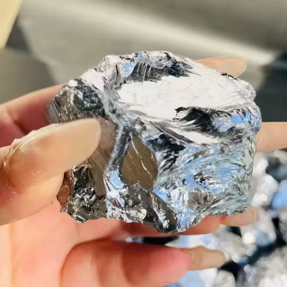 Natural Terahertz Stone Raw Mineral Crystal Healing Stones Terahertz Mineral Specimen Unpolished for Fengshui Decoration