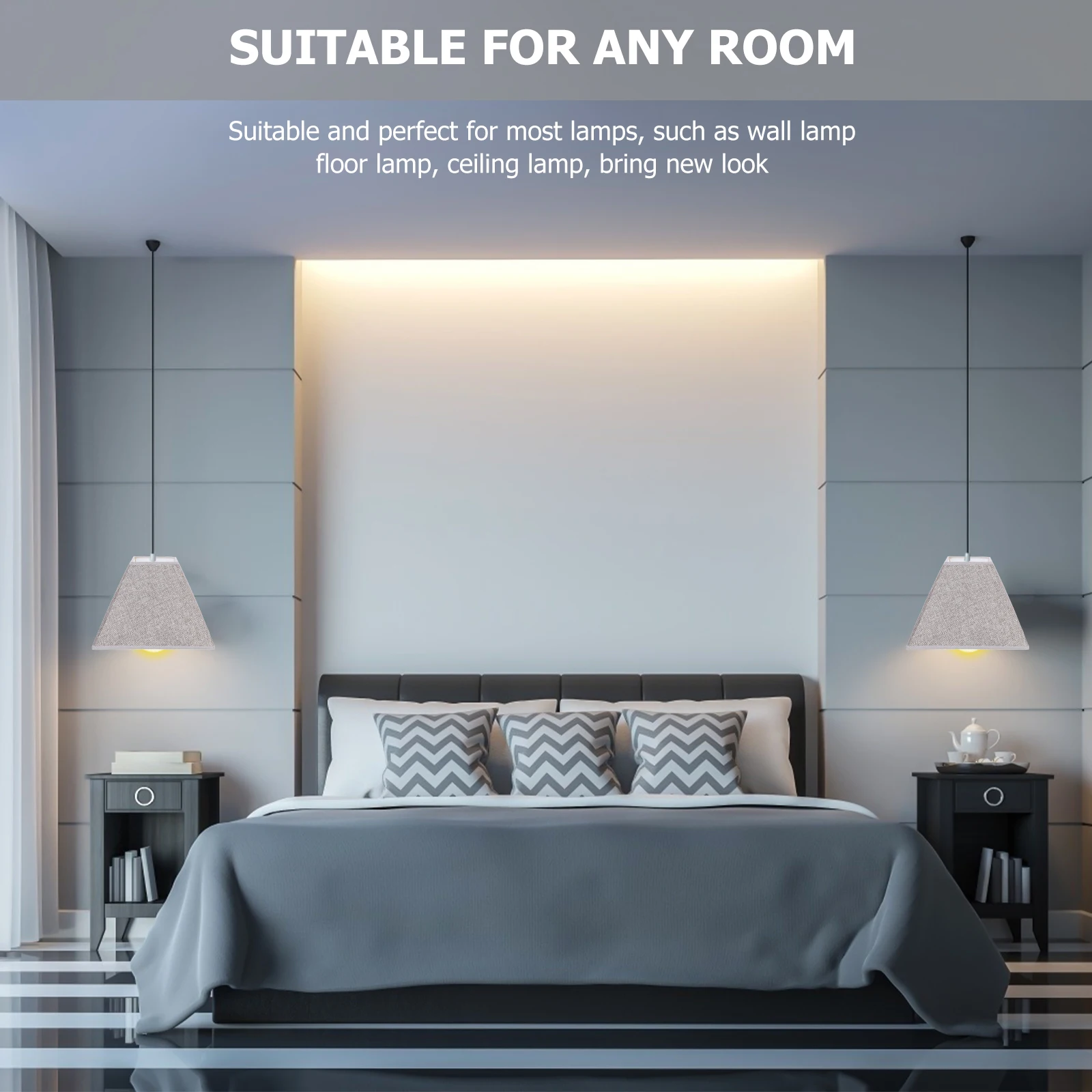 

Cloth Lampshade Simple Style Classic Fabric Cover for Wall Floor Ceiling Lamp Protective Dust Cover Decorative Warm Lighting