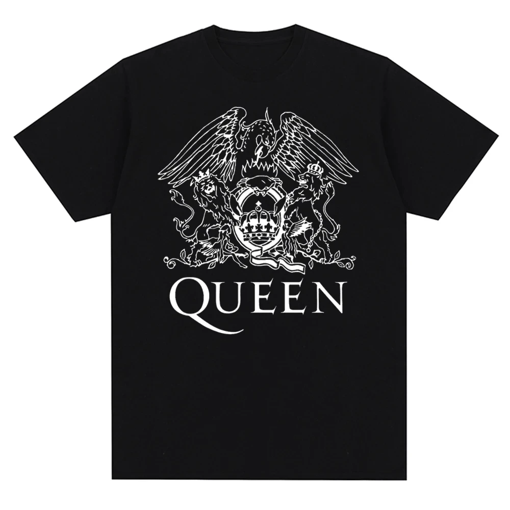 Queen Rock Music Band Cotton T-Shirts Vintage Print Men Women Short Sleeve T Shirt Oversized Harajuku Unisex Tees Tops Clothing