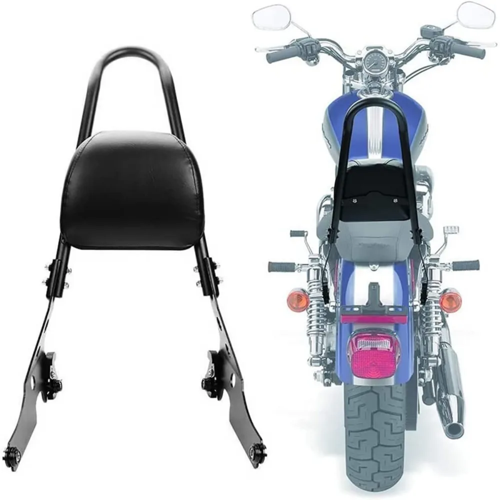 Motocykl odpinane tylne oparcie pasażera Sissy Bar siedzenie dla Harley Sportster XL883C 883R 2004-2022 XL1200C 1200S 1996-2000 — zdjęcie 7
