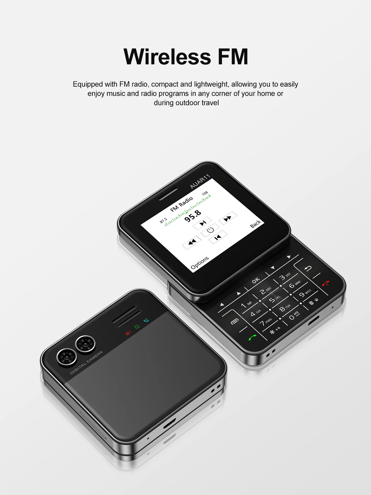 SERVO AUAR11 2.4 Inch Rotatable Screen Feature Phone Dual SIM Magic Voice Speed Dial Blacklist Flashlight FM 2G Keypad Cellphone