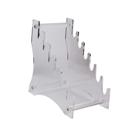 Knives Display Stand Acrylic Transparent 6 Slots Display Rack Holder Detachable Knives Collectible Gifts