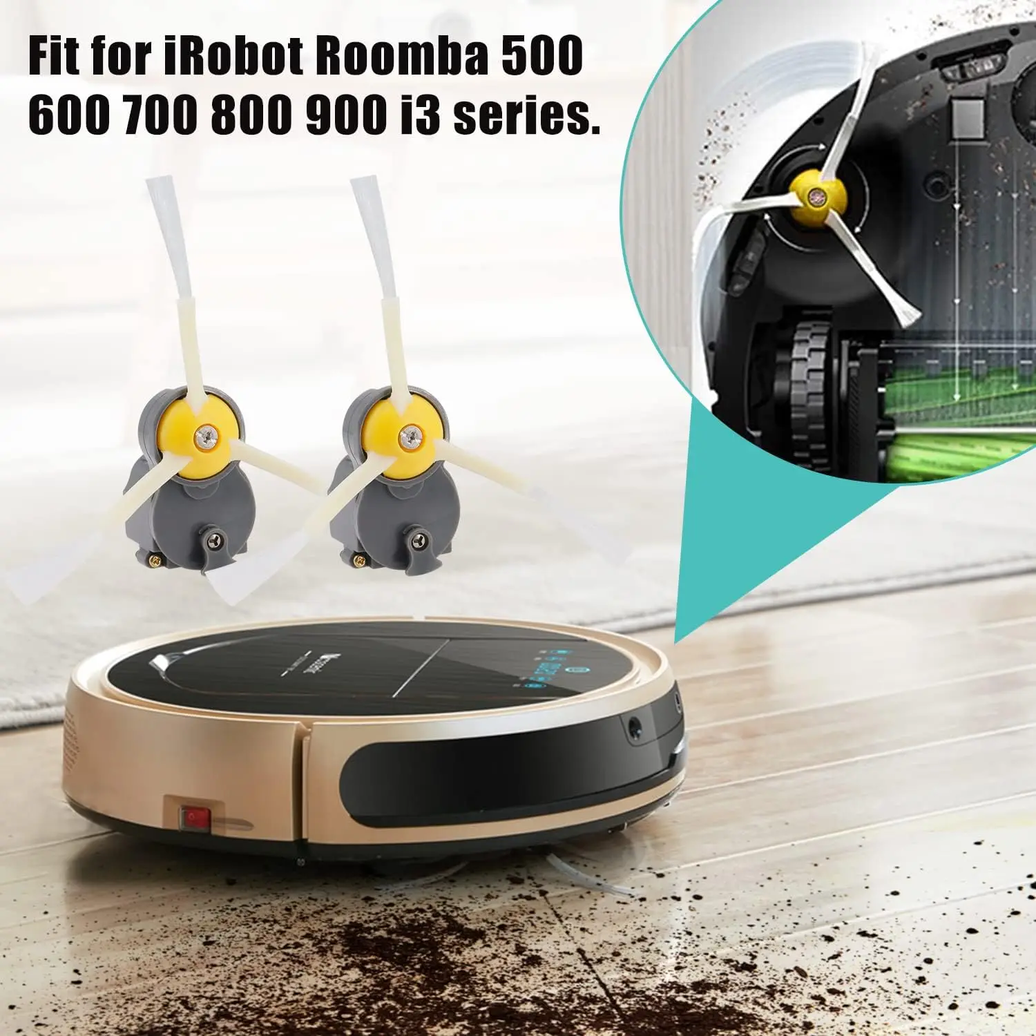 Motor modul sikat samping untuk iRobot Roomba 500 600 700 800 900 I3 E5 E6 I3 I4 I5 I6 I7 I8 J7 Series Robot penyedot debu