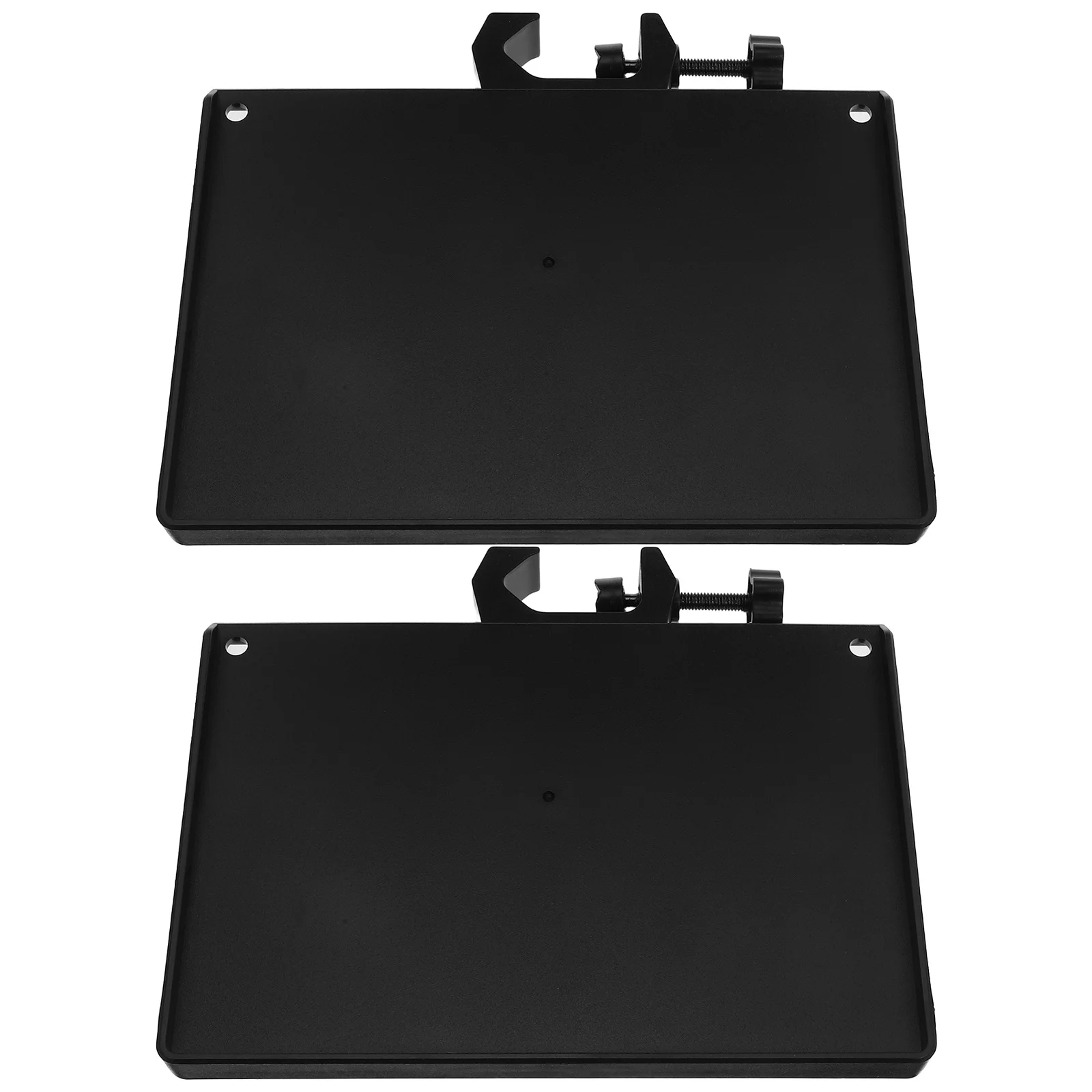 2Pcs Microphone Stand Tray Clip on Holder for Sound Card and Devices Sturdy Mounting Solution for Broadcast Setups