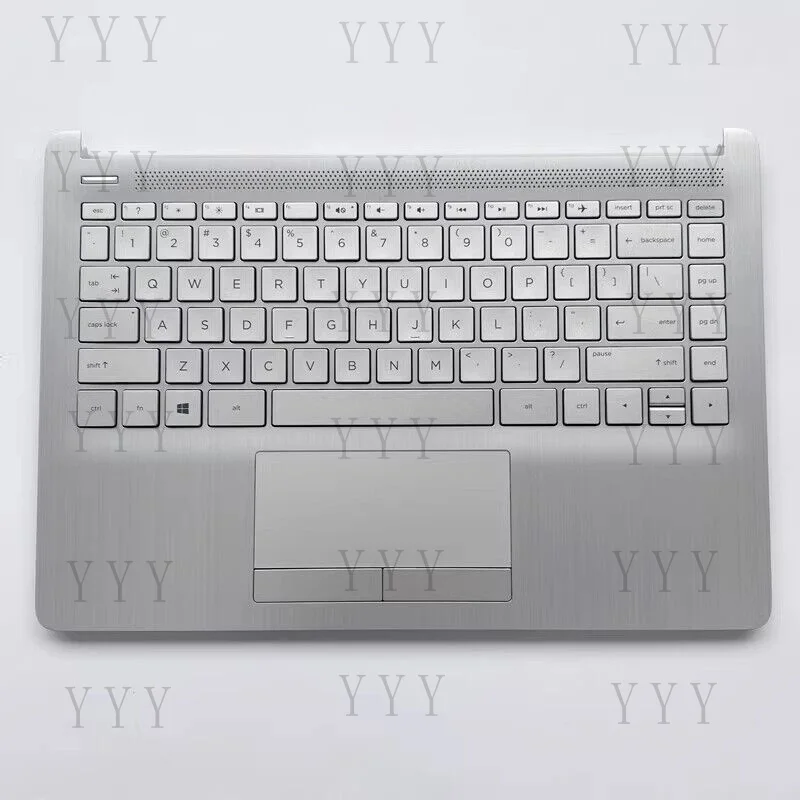 

Оригинальный комплект Y+ для HP 14-CF 14-DK 14-CR: подставка для рук, клавиатура, тачпад, серебристый, L48648-001