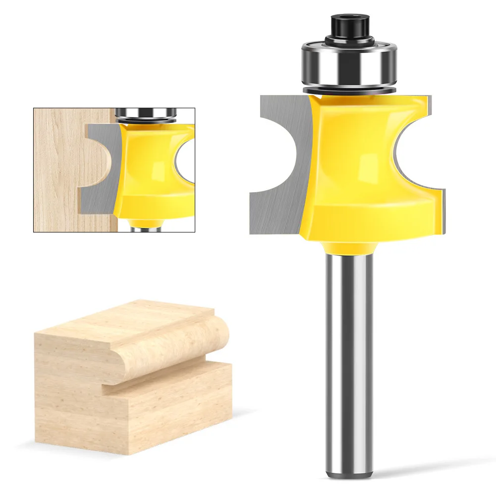 

6 мм 1/4 "стовик подшипник угловой фрезерный станок с бисером резак для линий шкафа прямой полукруглый резак гравировальный станок деревообрабатывающий инструмент