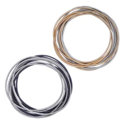 Metal Stainless Steel Waterproof Spring Mixed Color Expandable Bracelet Classic Guitar String Annular Charm Jewelry Unisex Gifts