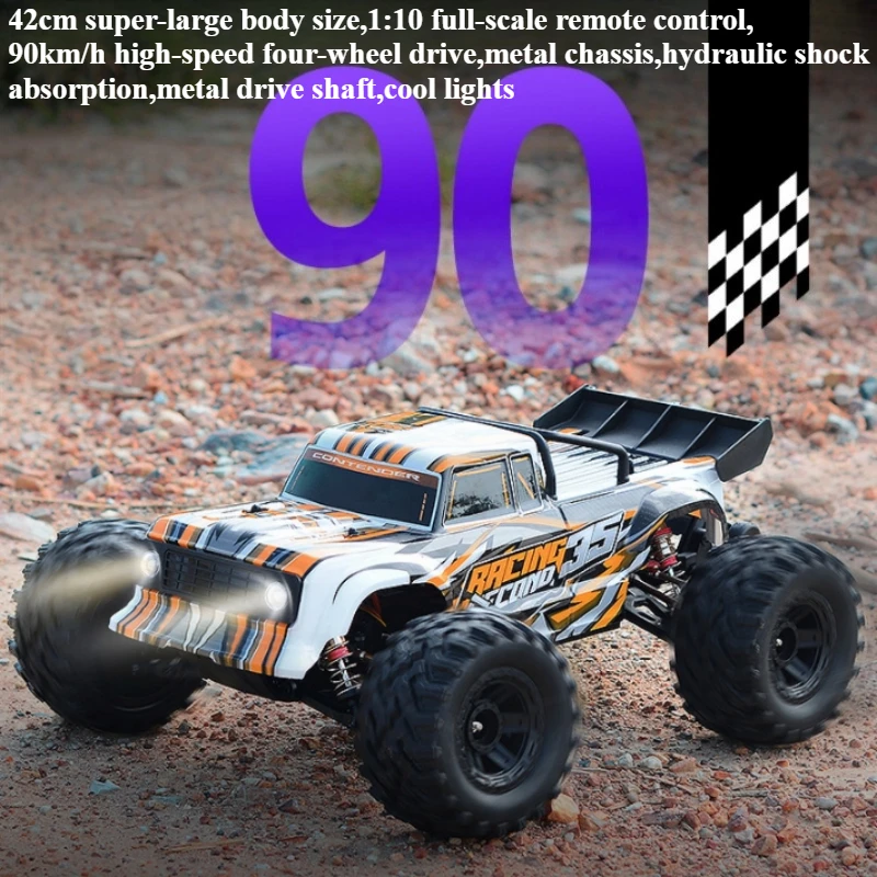 Cool Stuff  Toy Car Funny Gift-90km/h High-speed 4WD Rc Drift Car,1:10 Full Scale Brushless Rc Truck,Off-road Rc Cars for Adults