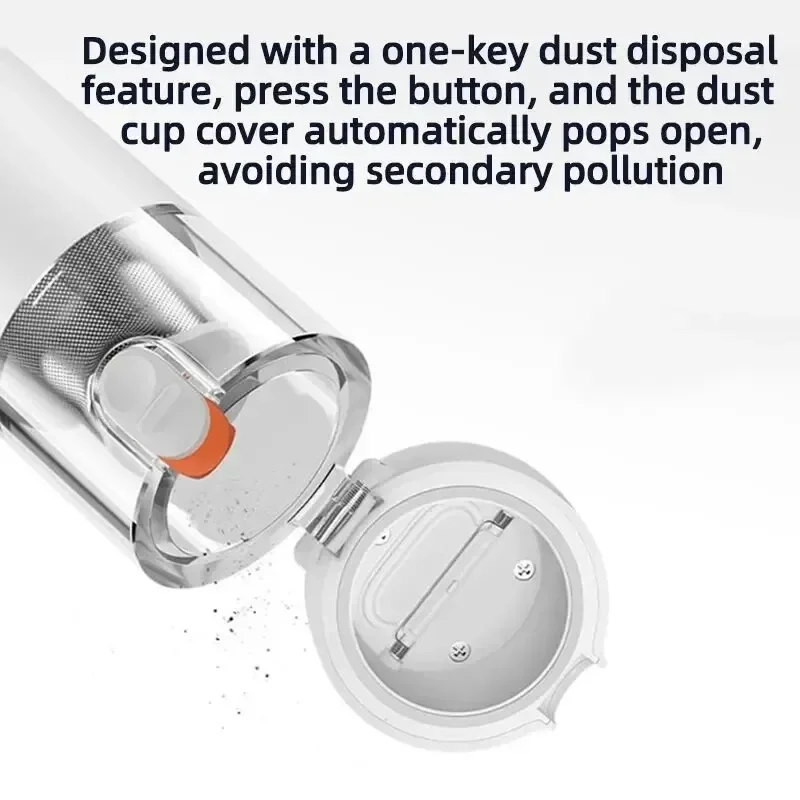 XIAOMI MIJIA 휴대용 핸드 헬드 가전 진공 청소기 자동차 미니 무선 먼지 포수 수집기 13000PA 사이클론 흡입