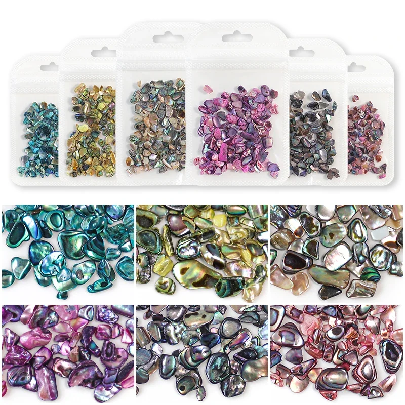 Sea Stone Nail Art Decorations Irregular Natural Thin Abalone Seashell Classic Charm Manicure Designs Professional Accessories