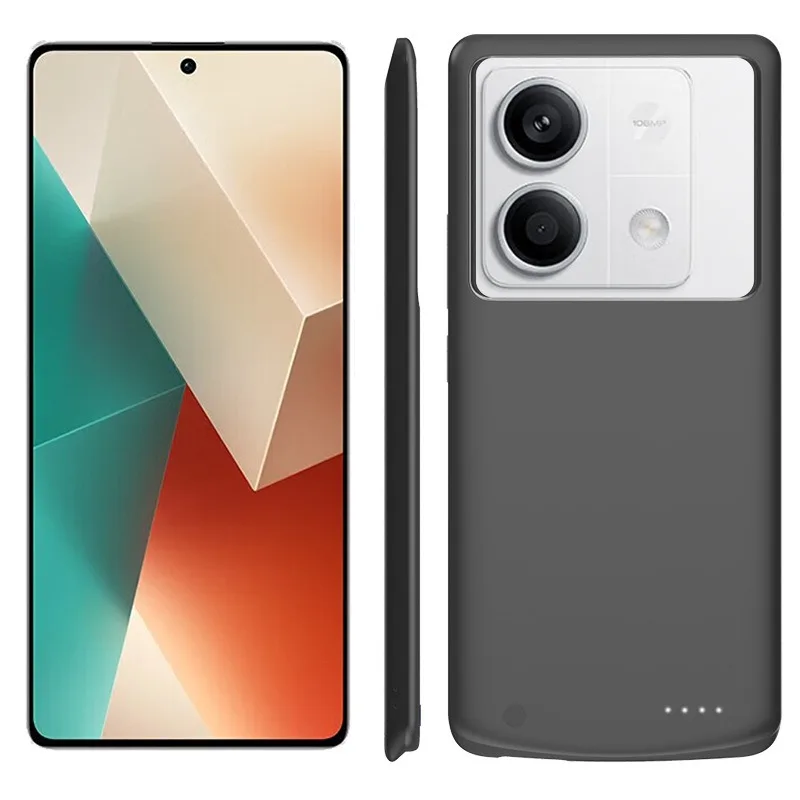 New 10000mAh For Xiaomi Redmi Note 13 Pro Note 13 Pro Note13 5G External Battery Cases Portable Charger Power Bank Cover Case