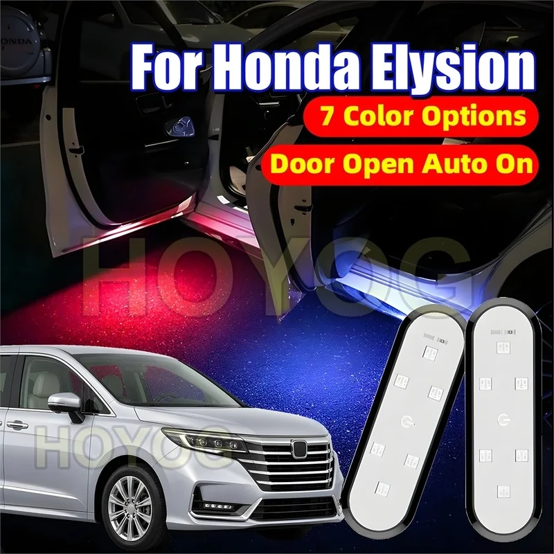 Fit for Honda Elysion 2021-2026 USB Rechargeable Car Door Welcome Lamp with a Magnetic Sensor for Puddle Lighting