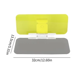NEW Car Sun Visor 2 IN 1 HD Anti Sunlight Dazzling Goggle Day Night Vision Driving Mirror UV Fold Flip Down For Clear View Visor