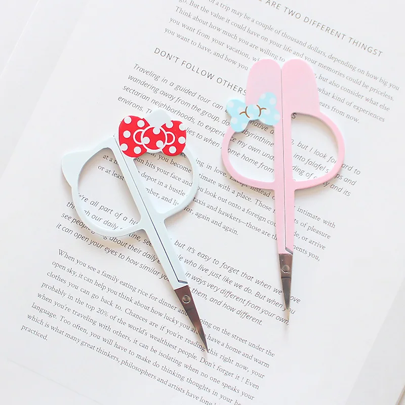 Sanrio Eyebrow Trimming Scissors Hello Kitty My Melody Cartoon Stainless Steel Beauty Tools Eyelash Clipper Nose Hair Clipper