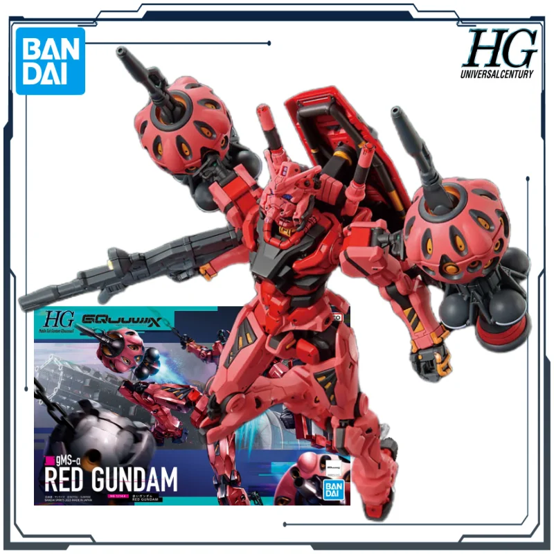 

Bandai New Product Launch HG MSGG Gundam GQuuuuuuX GMS-α Red Gundam 1/144 Anime Figure Action Assembly Model Toys Gifts for Boys