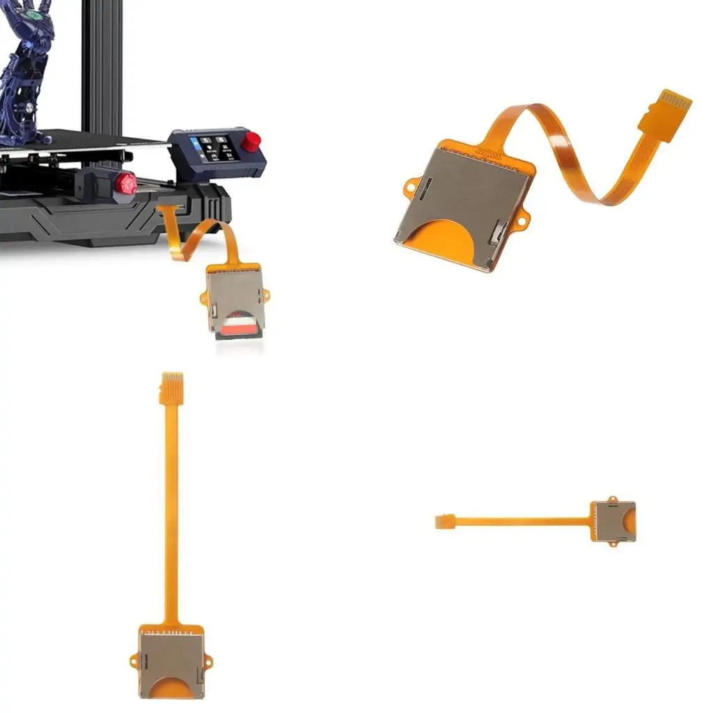 

652F Memory Card Extension Male To Female Soft Flat Cable Extension Cable Adapter Flexible Extender for Phones Tablet