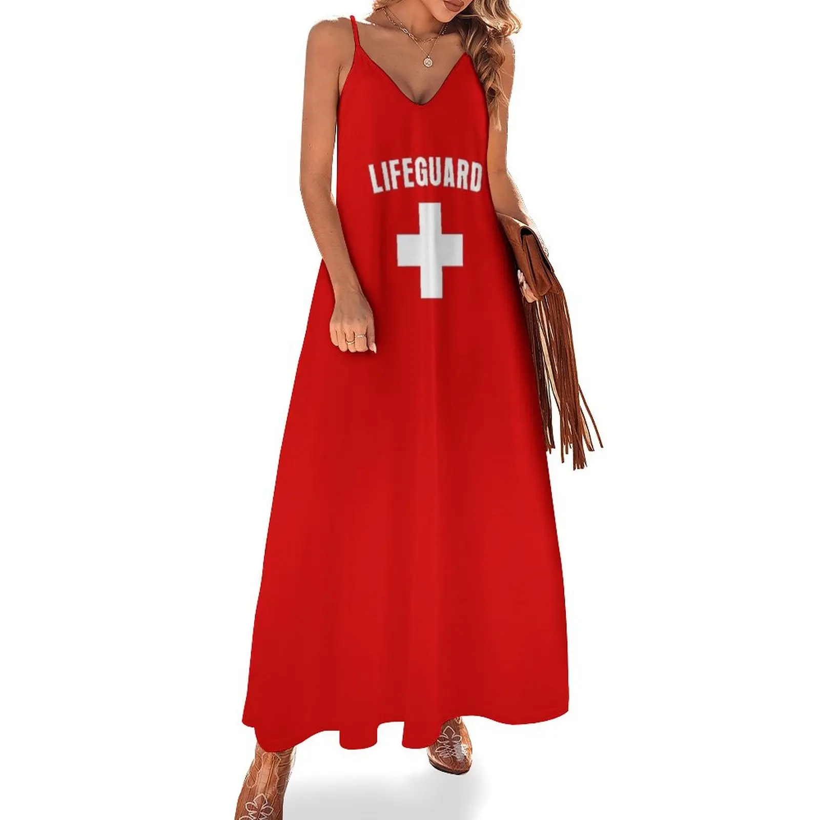 

Lifeguard Sleeveless Long Dress Summer dresses for women summer women's suit Party dresses for women Dress