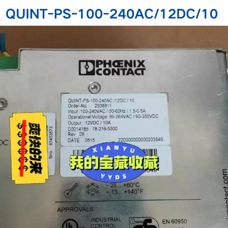 

For PHOENIX Power Supply QUINT-PS-100-240AC/12DC/10 2938811