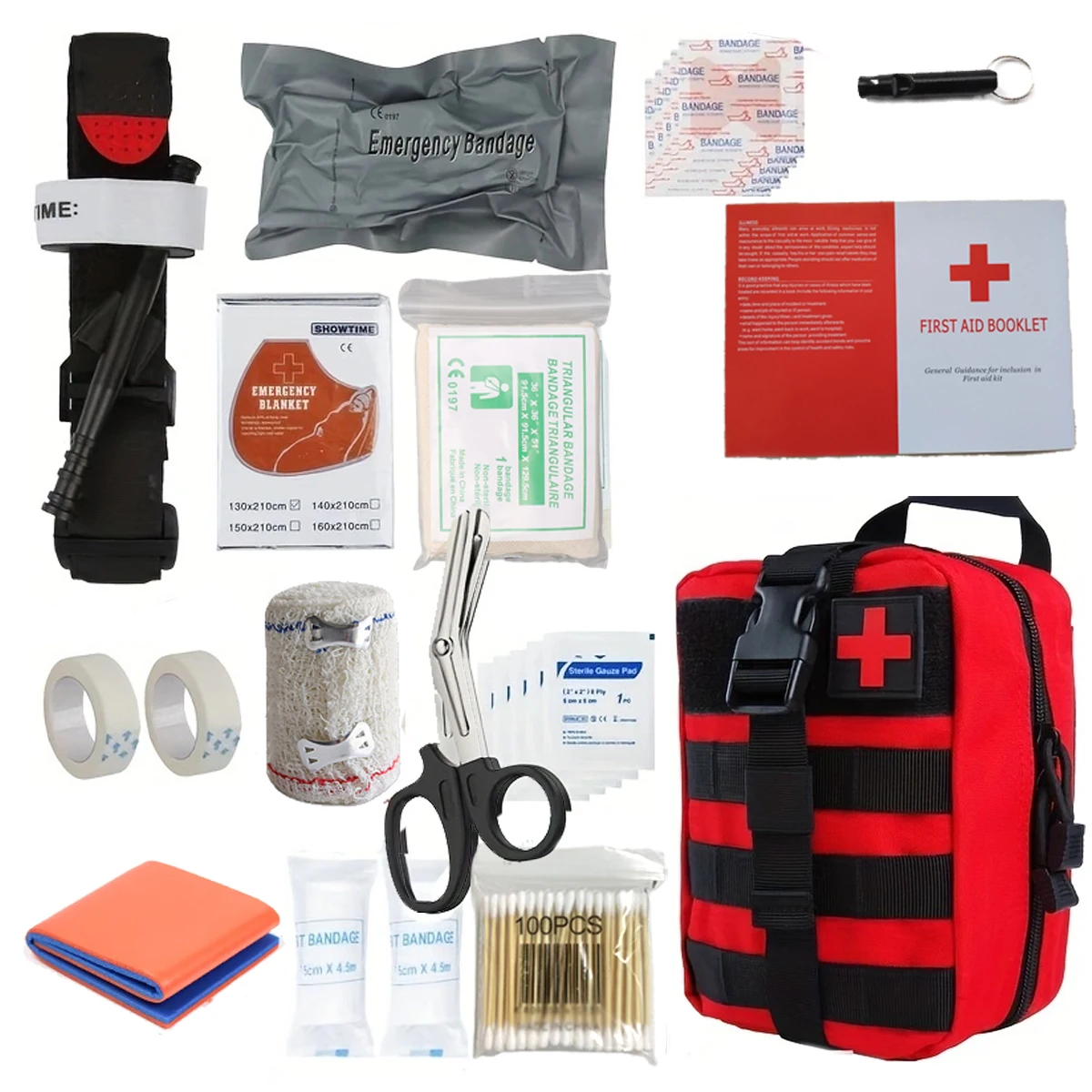 50pcs home outdoor travel first aid kit, camping, boating, hiking, multifunctional portable hiking kit survival kit