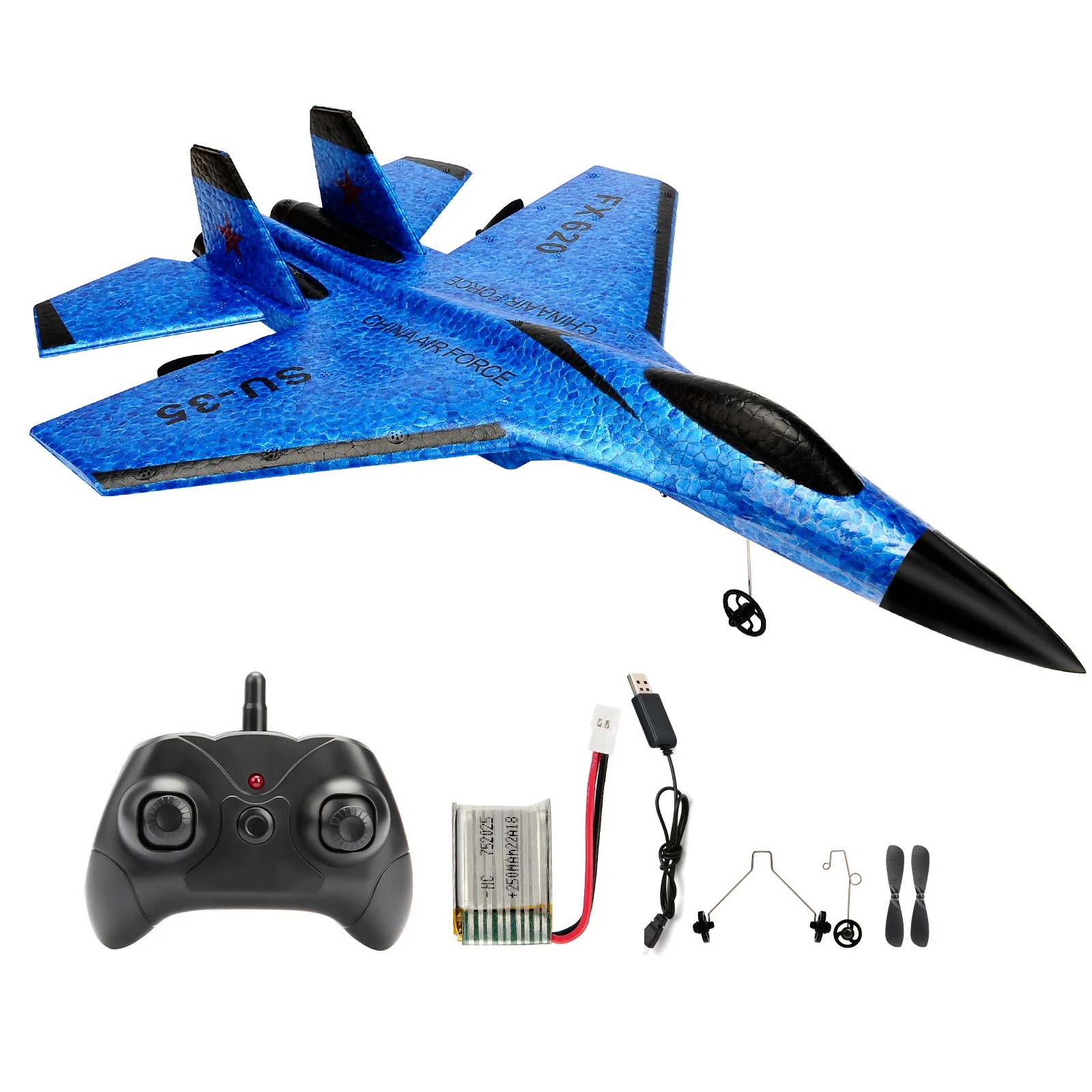 SU35 RC Vliegtuig FX620 FX820 2.4G Afstandsbediening Vliegen Model Zweefvliegtuig Vliegtuig Met LED Verlichting Vliegtuigen Schuim Speelgoed Voor kinderen Geschenken