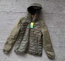 Men ‘s Hooded Cotton Jacket High Fluffy Outdoor Cotton Jacket Warm Cotton Jacket Ultra Light Casual Jacket