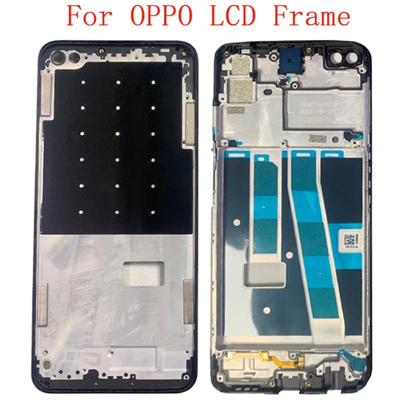 Middle Frame LCD Bezel Plate Panel Chassis Housing For OPPO A94 A92 A74 A95 A72 A52 A53 A91 Phone Metal LCD Frame Repair Parts