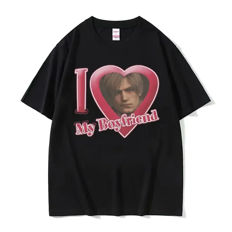 Camiseta gráfica I Love My Boyfriend Leon S Kennedy, camiseta de moda Harajuku para mujer