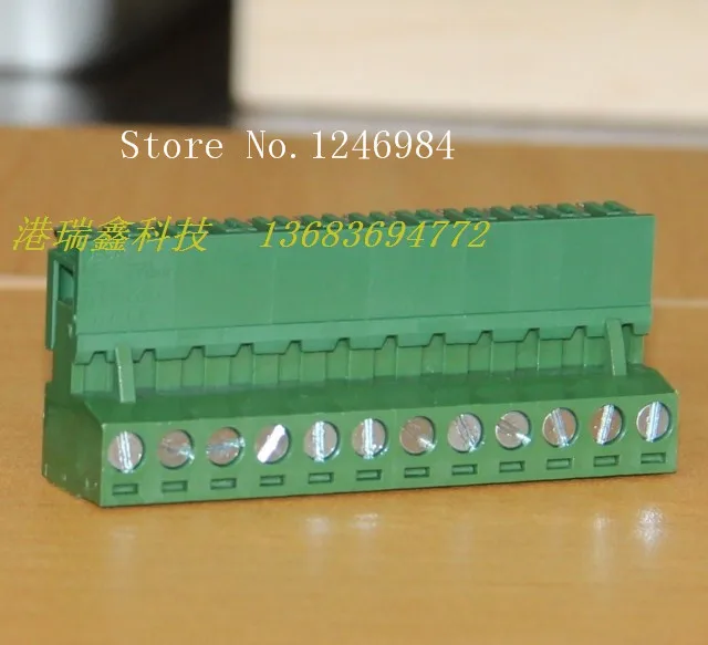 [SA]Terminal Block DECA Taiwan Progressive Alliance 5.08MM curved legs 12 green terminal blocks MC100 + ME010--20pcs/lot