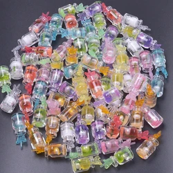 10/30/50/100pcs/Lot Handmade Resin Creative White Pearl Bottle Charms Pendant Drink Beverage Charm For DIY Jewelry Making Crafts