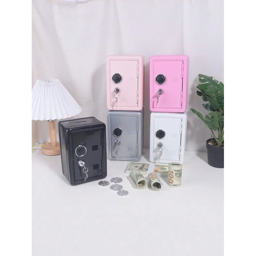 Home Mini Safe - Small Lockable Storage Box With Combo & Key Protects Valuables Cash Documents & Personal Jewelry