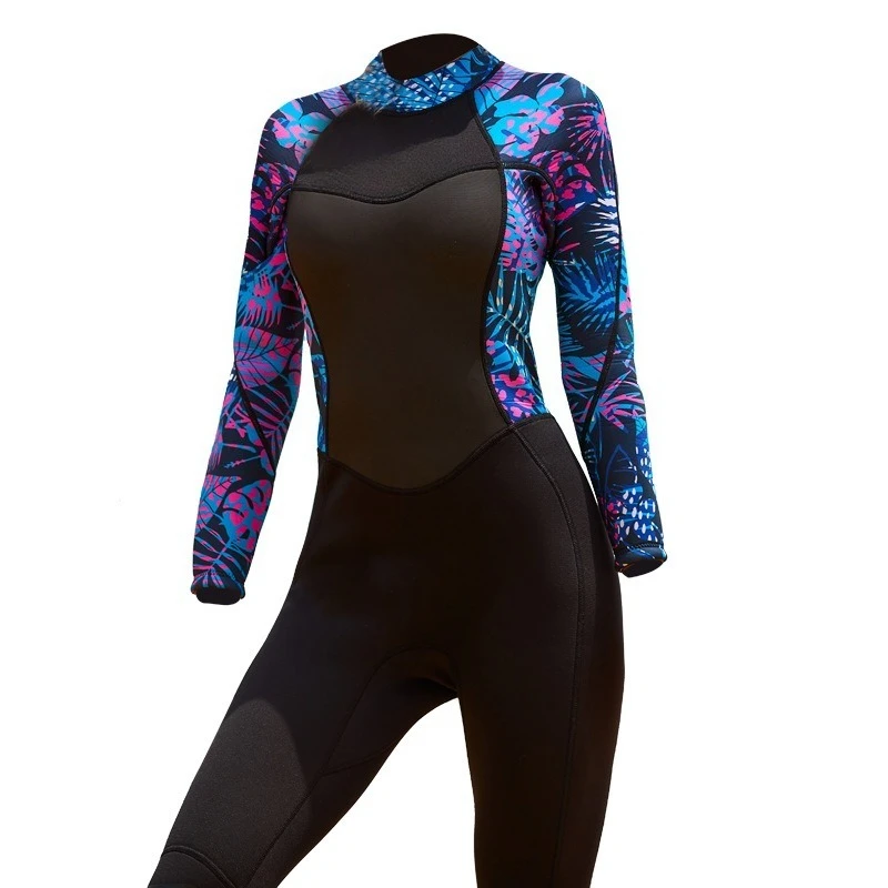 Neoprenanzug 3MM für Damen, einteiliger warmer Quallenanzug, verdickter Schnorchelanzug, Freitauchanzug, Neoprenanzug für Winterschwimmen.
