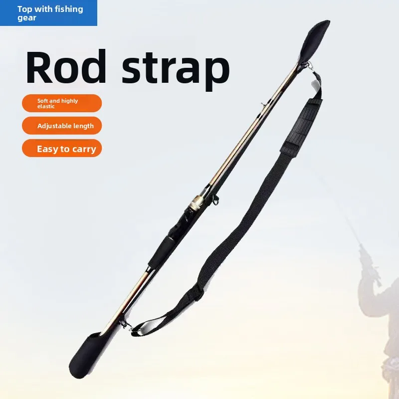 

New beam rod belt Luya rod routine sub-strap holder Velcro thickened fishing rod protective cover belt ring strap