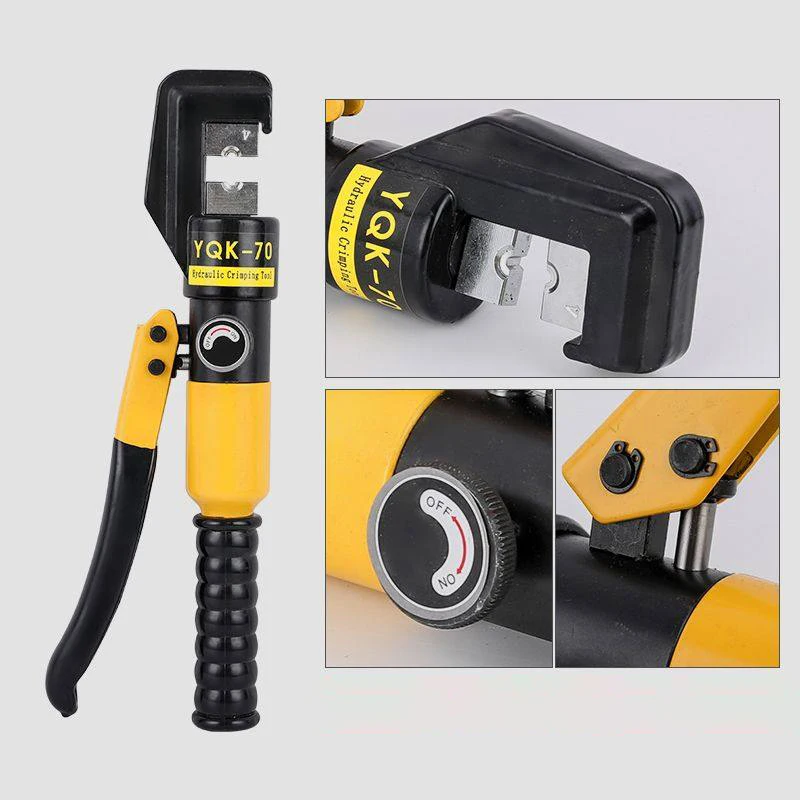 

Гидравлические обжимные клещи YQK-70, давление 8T, домашние гидравлические инструменты, гидравлические клещи 4-70 мм2, обжимные клещи для кабельных клемм «сделай сам»