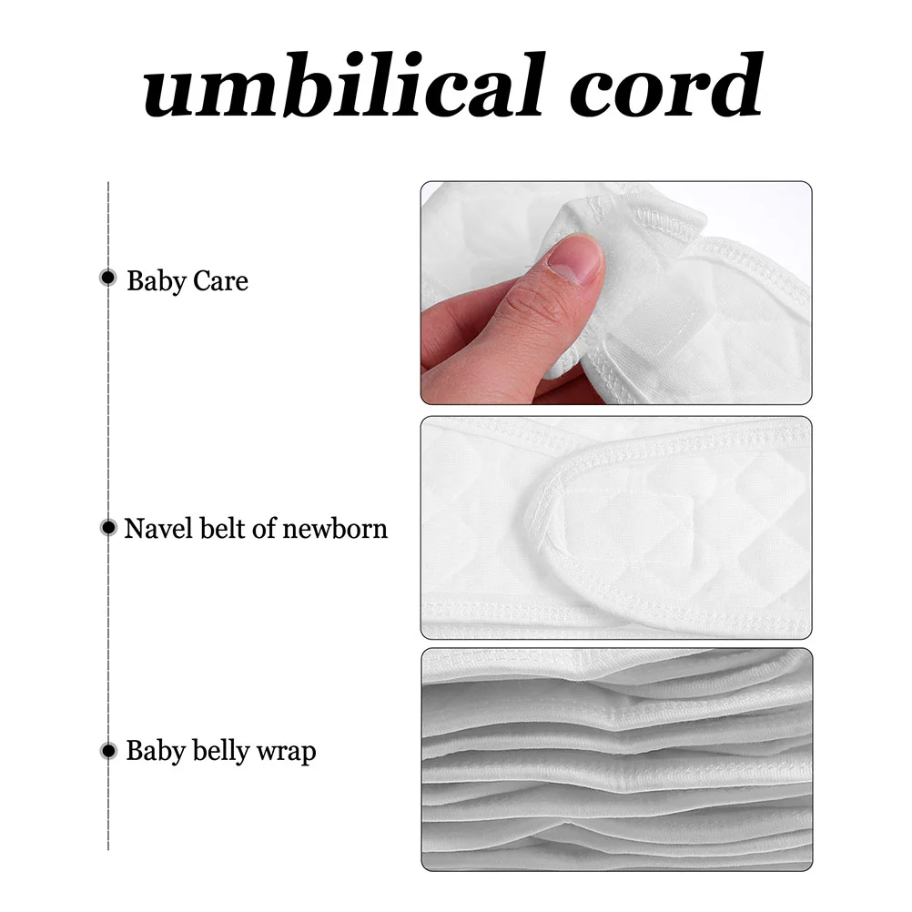 6 Pcs Newborn Umbilical Cord Belly Protective Bands Supplies Baby Belts Breathable Infant Navel Binders