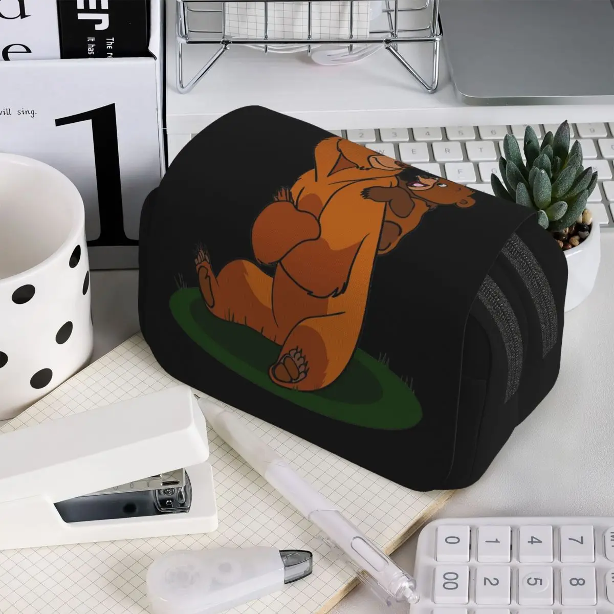 

Пенал-косметичка Brother Bear для мальчиков и девочек, школьный пенал-коробка, сумка для канцелярских принадлежностей, органайзер для ручек