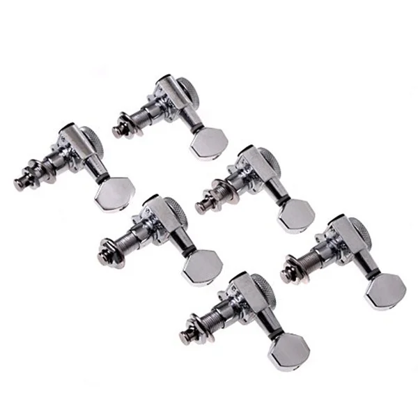 

1set Locking Tuning Pegs Machine Heads 6L For Electric Acoustic Guitar Replacement Auto Locking Gear Tuners Set Instrument