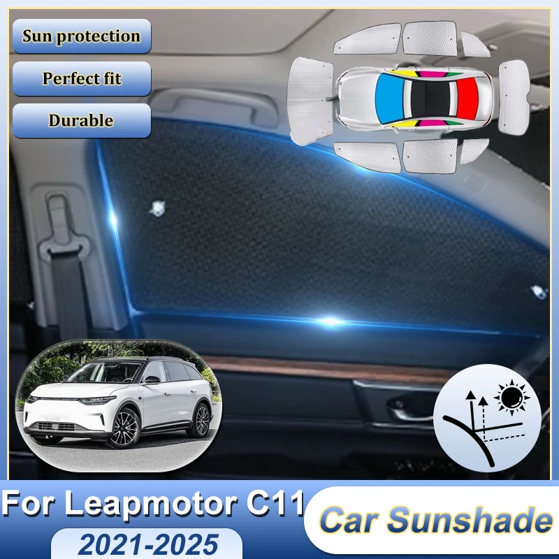 

Солнцезащитный козырек для Leapmotor C11, аксессуары 2021-2025, полное покрытие, теплоизоляция, защита от УФ-излучения