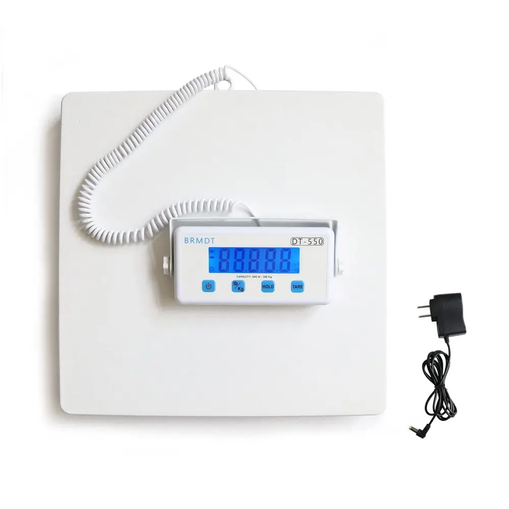 

Large Capacity Digital Scale with Desktop and Suspended Display, White, Max 660lbs/300kg