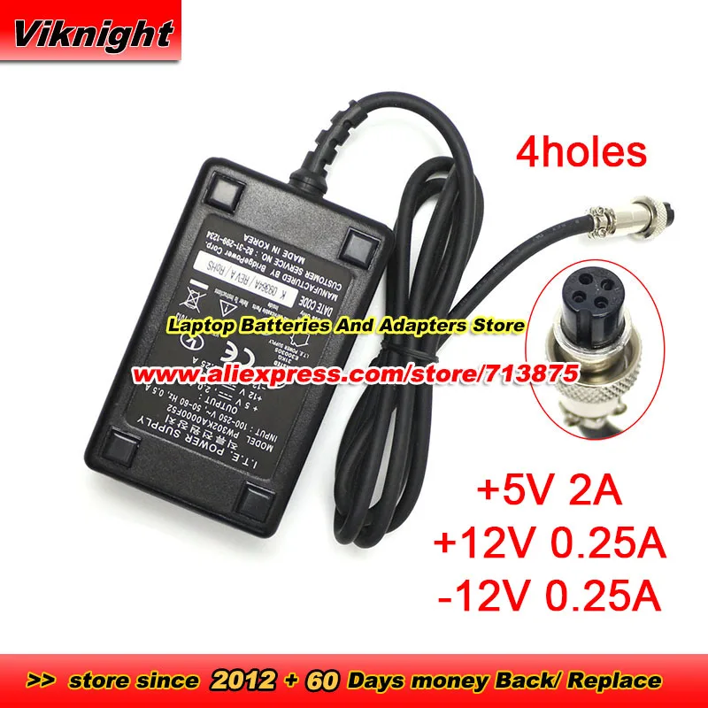 Genuine PW302KA0000F52 for ITE +5V 2.0A / +12V 0.25A / -12V 0.25A Power Supply With 4holes Metal Lock Tip