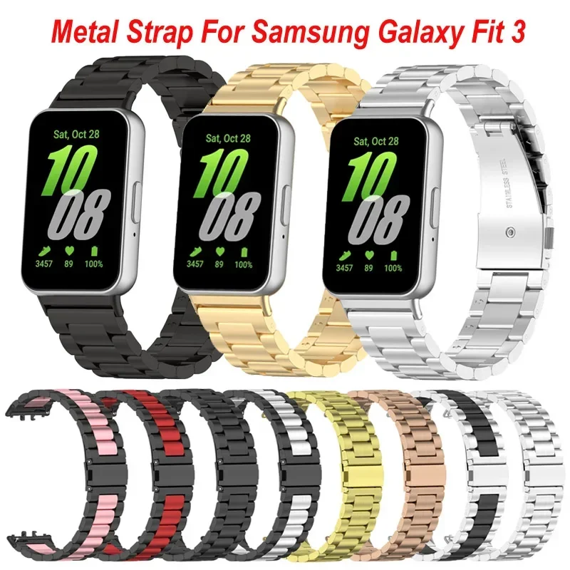 

Metal Bracelet Correa For Samsung Galaxy Fit 3 SM-R390 Watch band Replacement Stainless Steel Wristband For Galaxy Fit 3