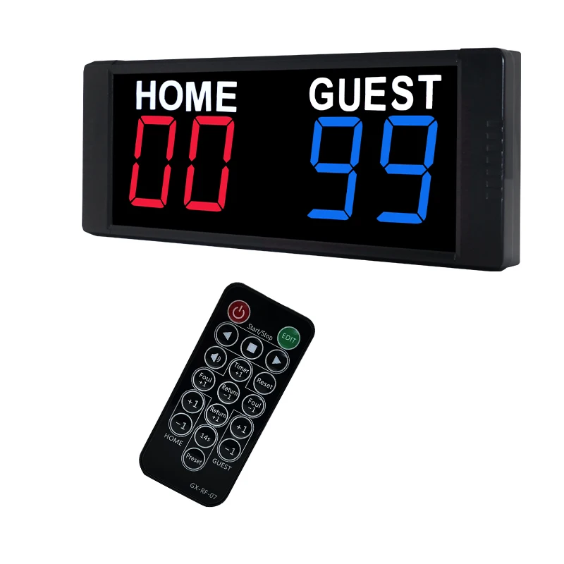 GANXIN Magnetic Battery/Plug-in Electronic Scoreboard with Remote, Portable Mini Basketball Scoreboard Digital