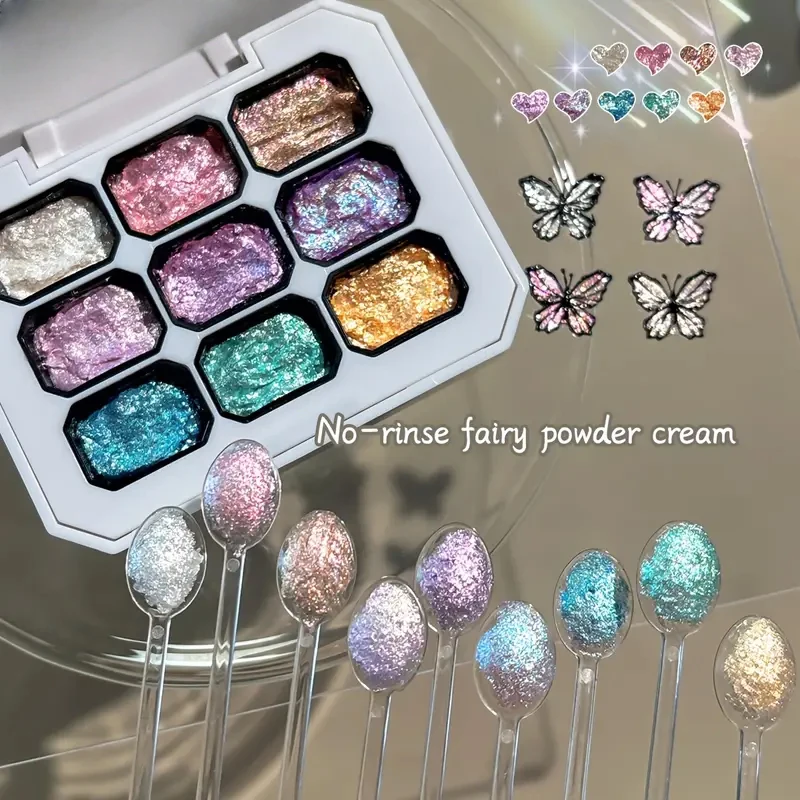 مجموعة معجون مسحوق جل لامع ثلاثي الأبعاد مكونة من 9 ألوان، مستقطبة فائقة السطوع، لاصق للنمذجة للحرف اليدوية والمشروعات الفنية #1