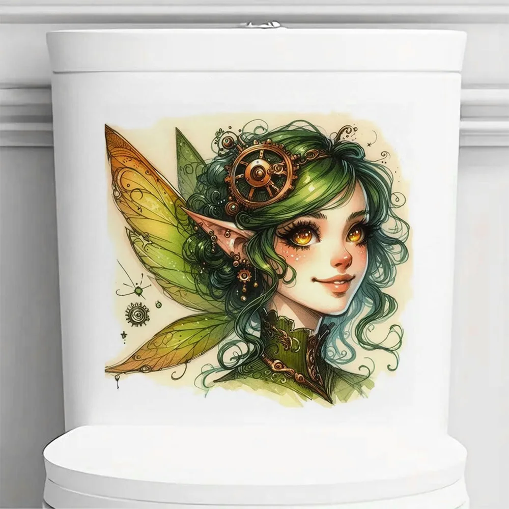 

QT3074#Magic Leaf Deer Starry Night Mountain Range Vinyl Sticker, Self-Adhesive Plastic Wall Sticker for Bedroom, Hallway, Dorm