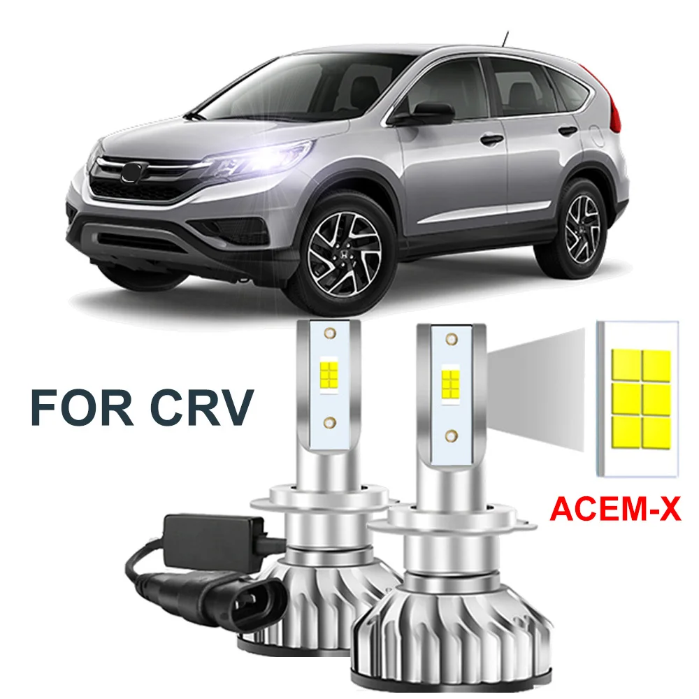 

2Pcs Car LED Headlight Bulbs For Honda CRV CR-V 2015 2016 Led High LOW Beam with ZES Chips