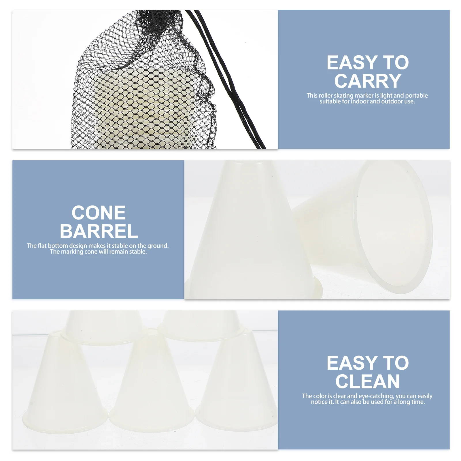 

1 комплект, спортивный конус для катания на роликах, прозрачный полый легкий ветрозащитный плоский базовый стабильный тренировочный светящийся маркер в помещении и на открытом воздухе
