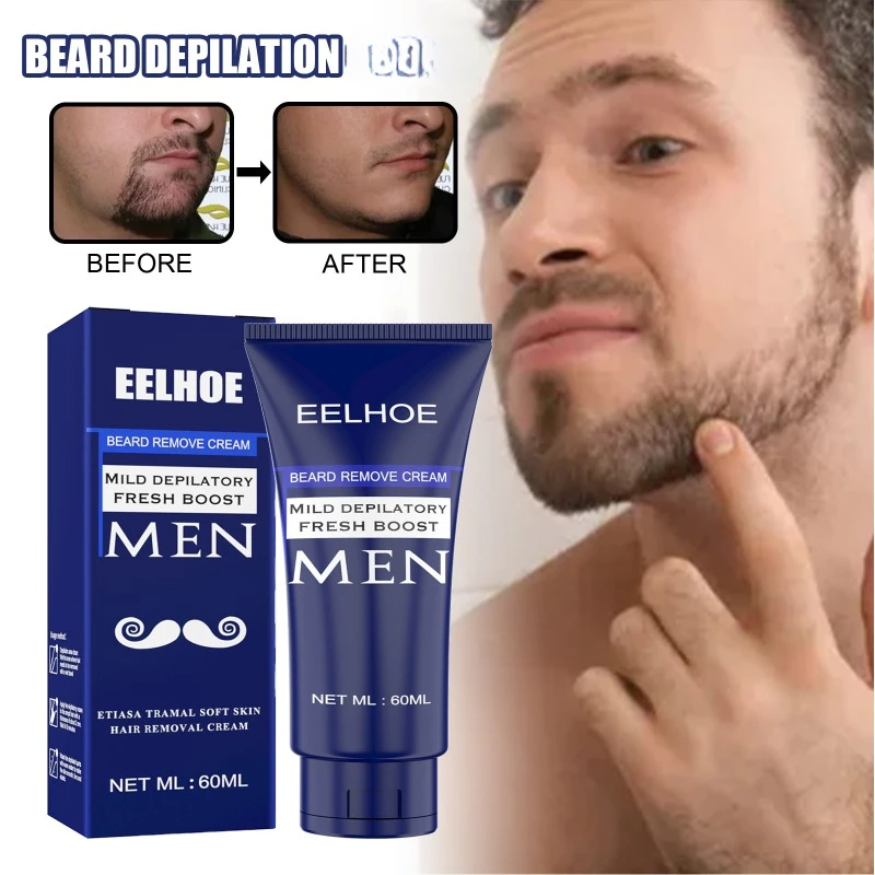 Men's Beard Hair Removal Cream Permanent Hair Growth Removal Inhibitor Spray Gentle body Beard Armpit Depilatory Care Cream